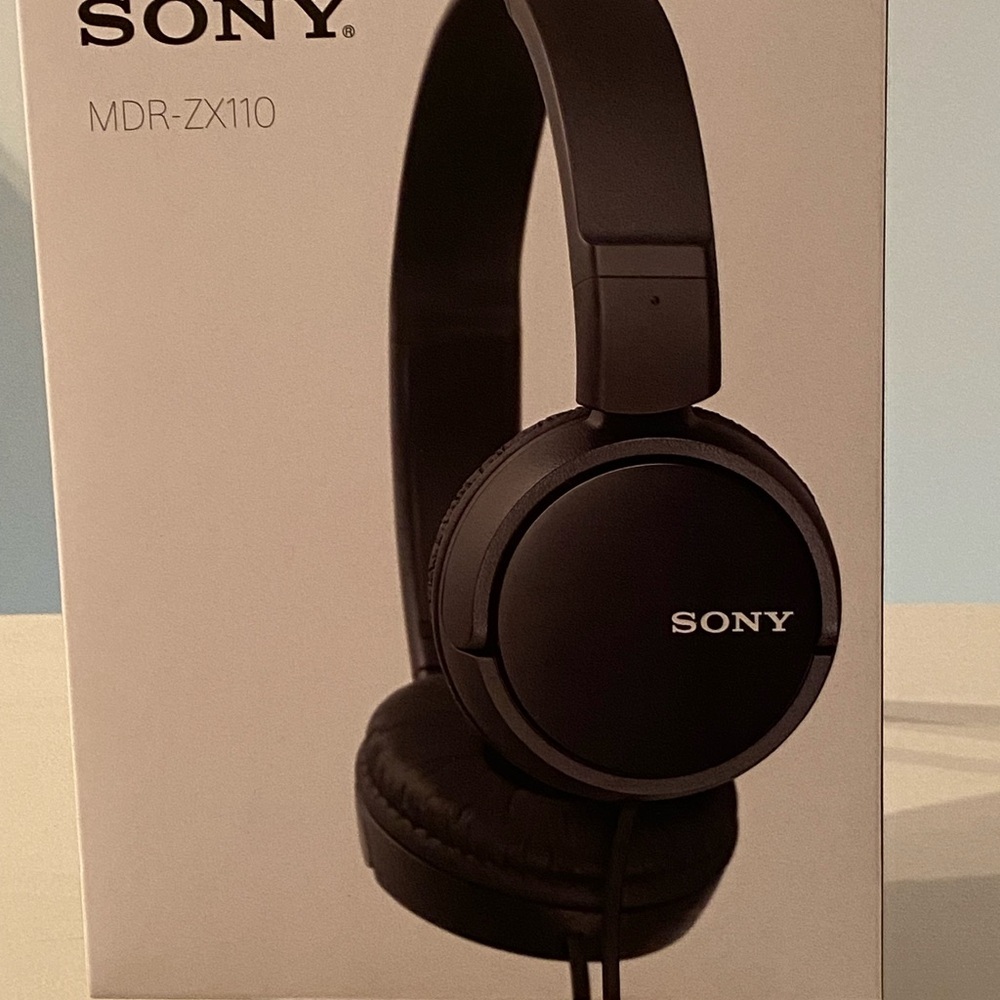 Sony On-Ear Black Headphones Great Gift New in Box